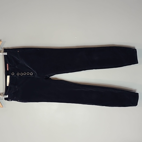 Anthropologie Pilcro High Rise Skinny Button Fly Corduroy Jeans Navy 26 Heritage - Picture 1 of 10